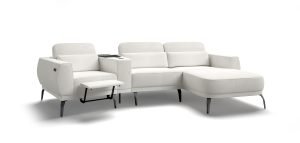 CARL narożnik modułowy z barkiem i regulacją wysokości oparcia 302 x 182 cm