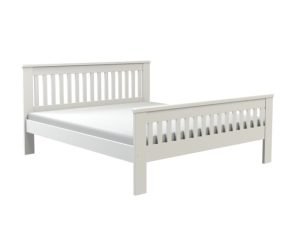 LAURA sosnowe łóżko z szufladą na nóżkach 90-120-140-160-180 cm BIAŁY - ANTRACYT - SOSNA BARWIONA NA BIEL, 160 cm