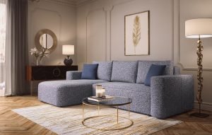 SWISS narożnik z funkcją spania DL i pojemnikiem 255 x 160 cm