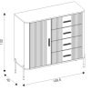 DANTE-08 komoda mała z szufladami 110 cm - wymiary