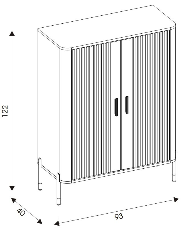 DANTE-11 szafka dwudrzwiowa 90 cm - wymiary