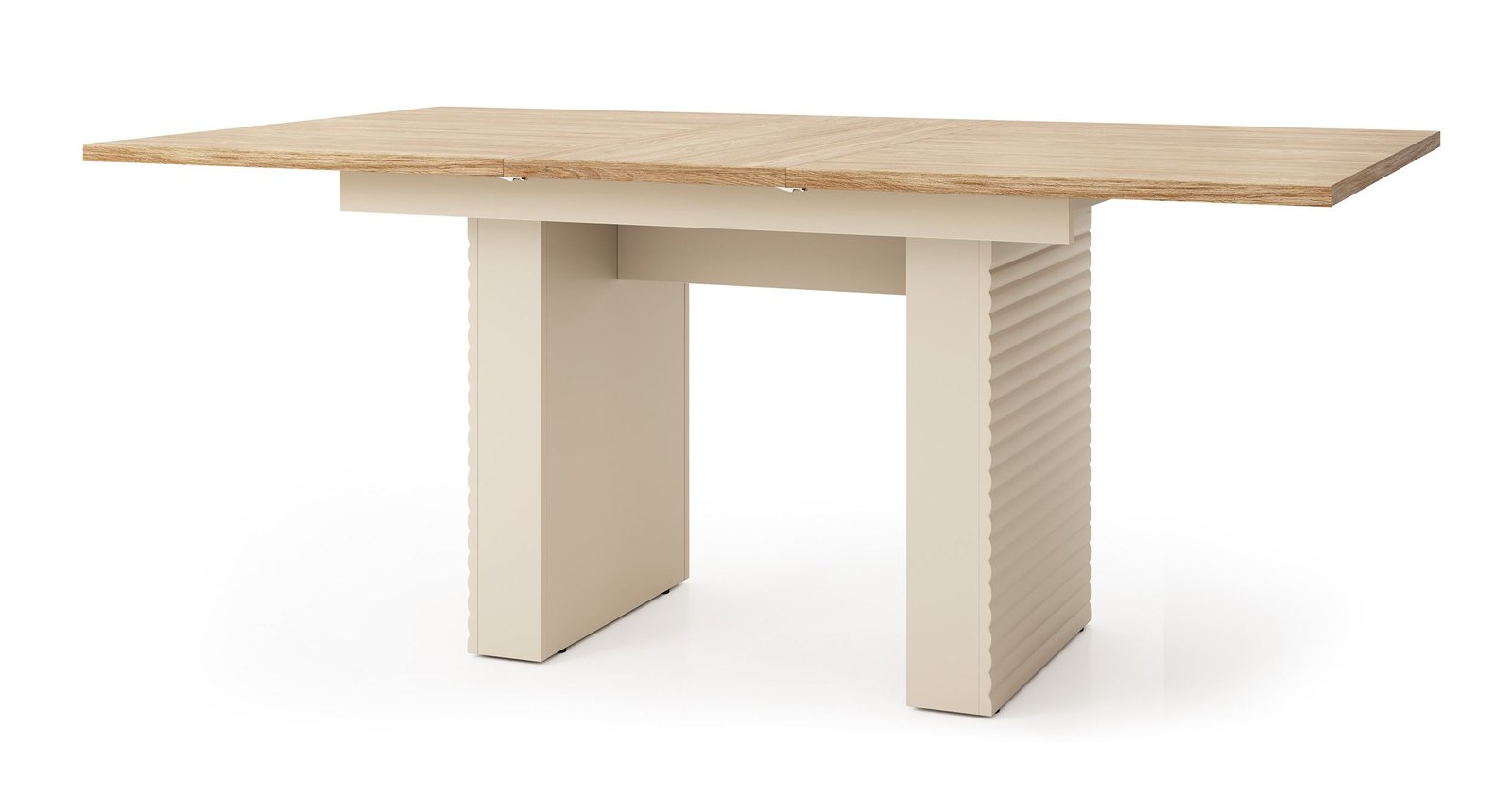 LATI 06 stół rozkładany do salonu 140-185 cm. Ozdobne dodatki z frezowaniem. DĄB OLEJOWANY - CASHMERE producent