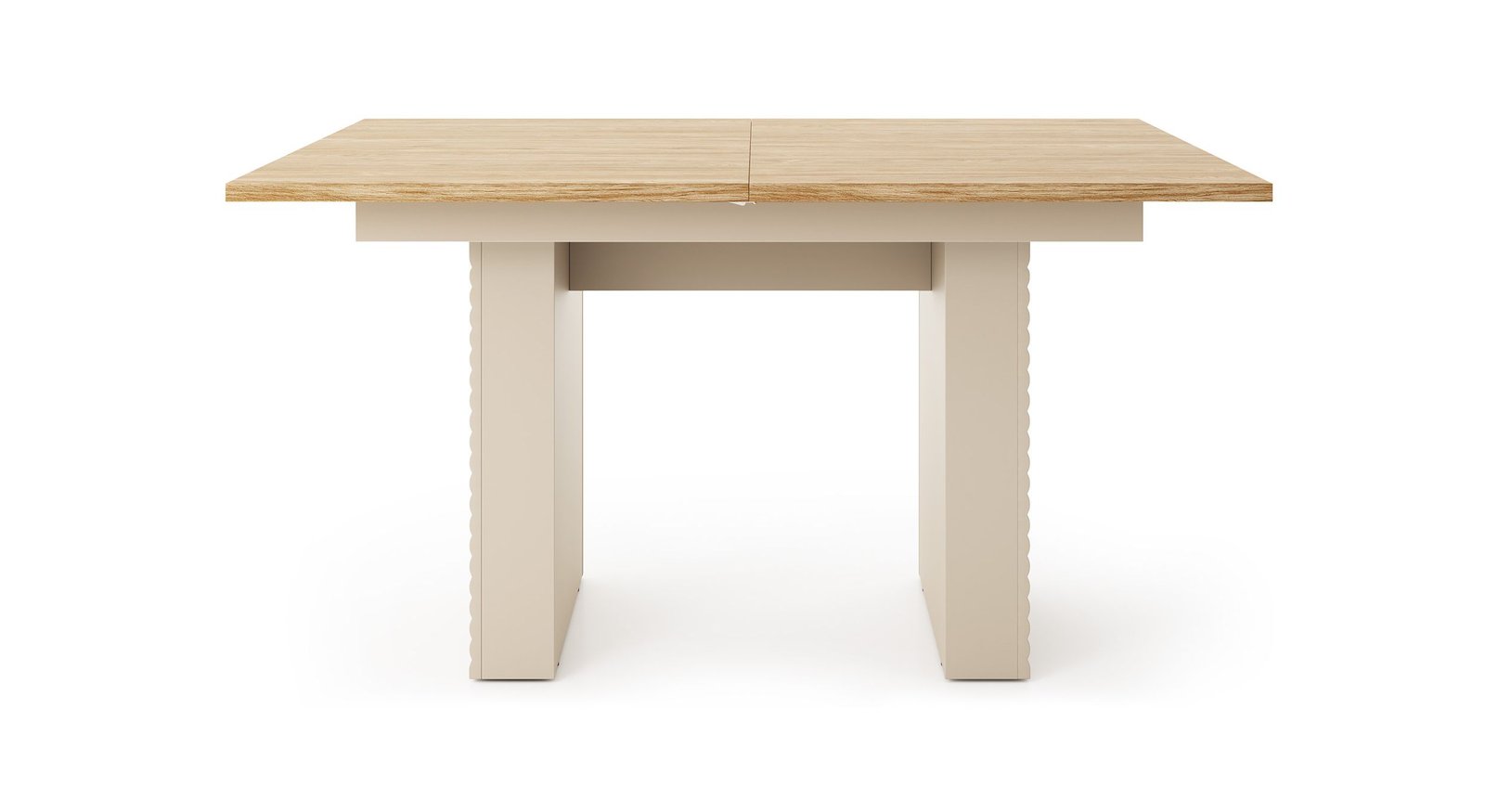 LATI 06 stół rozkładany do salonu 140-185 cm. Ozdobne dodatki z frezowaniem. DĄB OLEJOWANY - CASHMERE