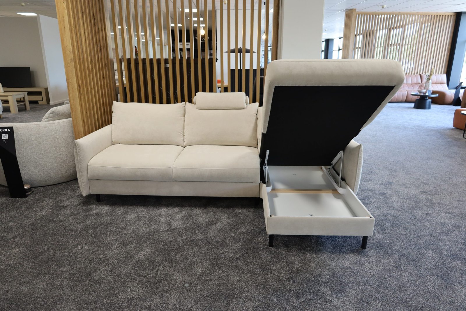 LUKKA nowoczesny narożnik z funkcją spania - automat włoski, pojemnikiem BYDGOSKIE MEBLE - ASSERI