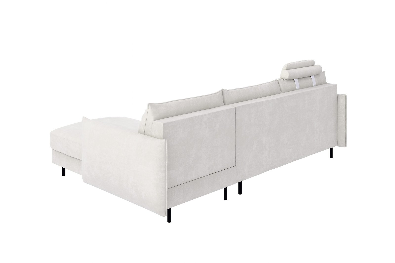 LUKKA nowoczesny narożnik z funkcją spania - automat włoski, pojemnikiem i ruchomym zagłówkiem BYDGOSKIE MEBLE - widok z tyłu