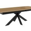 LUX dębowy stół rozkładany NATURALNY nogi pająk 200-250 x 100 cm OAK TABLE