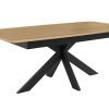 LUX dębowy stół rozkładany NATURALNY nogi pająk 200-250 x 100 cm OAK TABLE - ASSERI