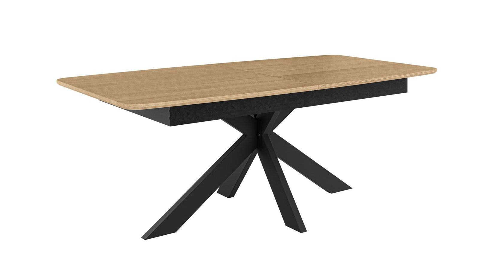 LUX dębowy stół rozkładany NATURALNY nogi pająk 200-250 x 100 cm OAK TABLE - ASSERI