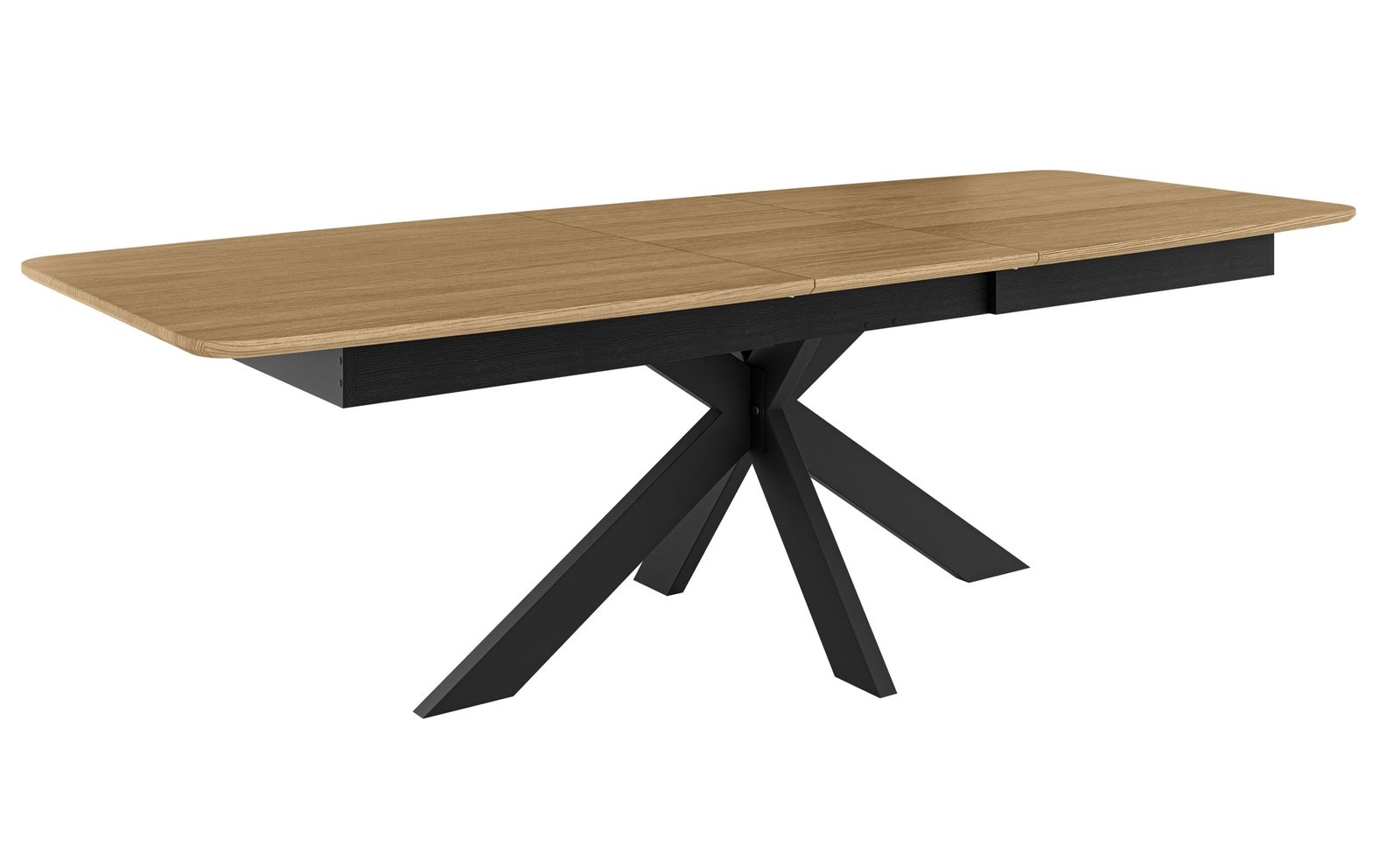 LUX dębowy stół rozkładany NATURALNY nogi pająk 200-250 x 100 cm OAK TABLE