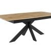 LUX dębowy stół rozkładany RETRO nogi pająk 200-250 x 100 cm OAK TABLE - ASSERI