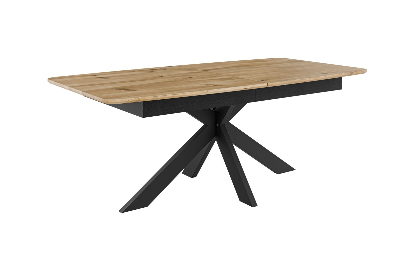 LUX dębowy stół rozkładany RETRO nogi pająk 200-250 x 100 cm OAK TABLE - ASSERI