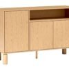 JAPANDI 02 komoda trzydrzwiowa na wysokich nóżkach 140 cm