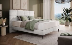 CELINE łóżko tapicerowane PLATFORMA z materacem 140-160-180 x 200 cm WERSAL