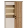 AURORA trzydrzwiowa witryna na nóżkach do salonu 88 cm ORZECH ROYAL - CASHMERE
