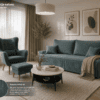 VERA nowoczesna sofa bez boków z funkcją spania, pojemnikiem 145 x 190 145 x 200 ASSERI