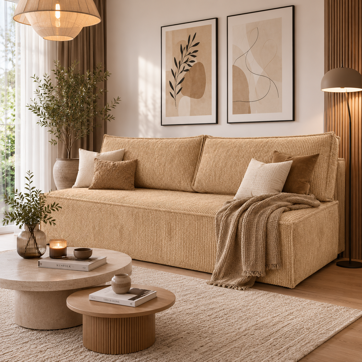 VERA nowoczesna sofa bez boków z funkcją spania, pojemnikiem 145 x 190 145 x 200