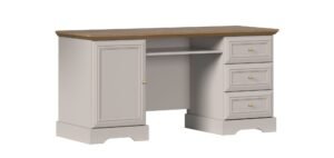 KORAL stylowe biurko z kontenerkiem i szufladami 145 cm CASHMERE - MAVELIE OAK