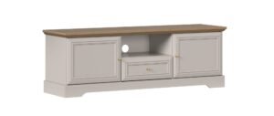 KORAL elegancka komoda RTV z szufladą 155 cm CASHMERE - MAVELIE OAK