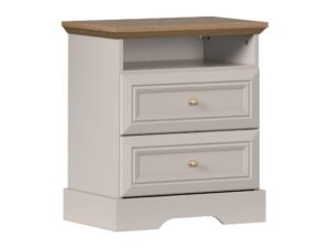 KORAL elegancka szafka nocna, stolik z szufladami 55 cm CASHMERE - MAVELIE OAK