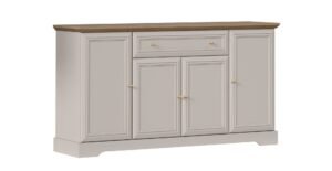 KORAL elegancka wysoka komoda z szufladą 165 cm CASHMERE - MAVELIE OAK