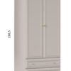 KORAL stylowa wysoka szafa dwudrzwiowa z szufladami 89 cm KASZMIR - PRODUCENT