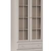 KORAL stylowa wysoka witryna dwudrzwiowa z szufladami 89 cm KASZMIR