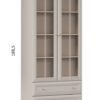 KORAL stylowa wysoka witryna dwudrzwiowa z szufladami 89 cm KASZMIR - PRODUCENT