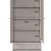 KORAL stylowa wysoka witryna dwudrzwiowa z szufladami 89 cm KASZMIR - PRODUCENT - ASSERI